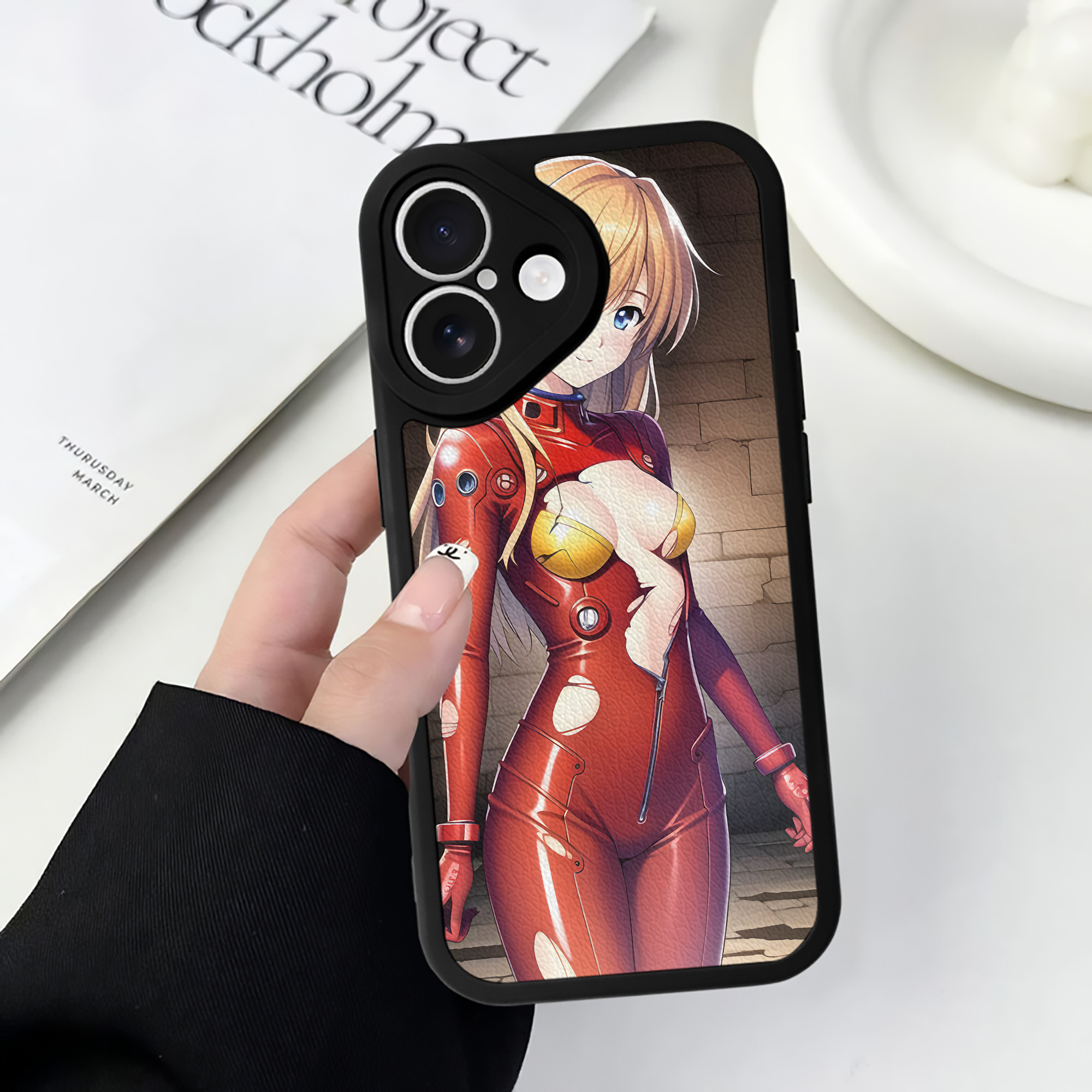 （画像用） EVA 新世紀エヴァンゲリオン 【iPhone 16シリーズ対応】シリコンスマホケース（レザー調） 材質：シリコン